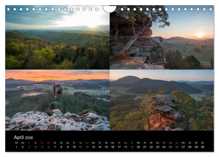 Produktbild: Atemberaubende und Emotionale Landschaften in der Pfalz (Wandkalender 2026 DIN A4 quer), CALVENDO Monatskalender