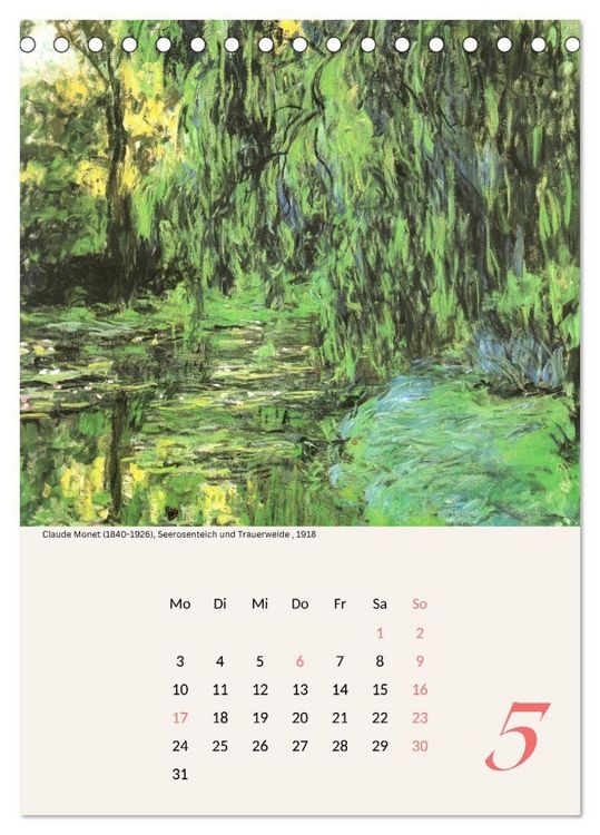 Produktbild: Claude Monet Impressionen 2027 (Tischkalender 2027 DIN A5 hoch), CALVENDO Monatskalender