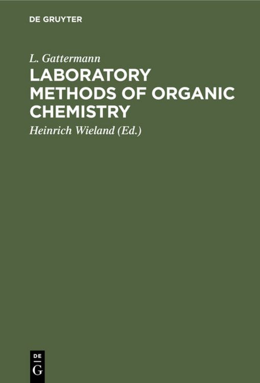 Produktbild: Laboratory Methods of Organic Chemistry