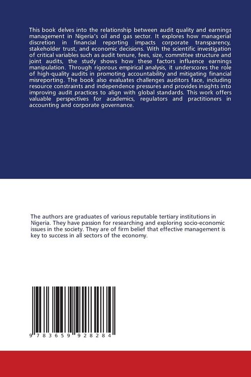 Produktbild: AUDIT QUALITY AND EARNINGS MANAGEMENT