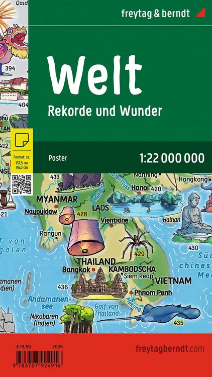 Produktbild: freytag & berndt Poster Weltkarte f&uuml;r Kinder 1:22 Mio.