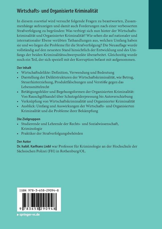 Produktbild: Wirtschafts- und Organisierte Kriminalität