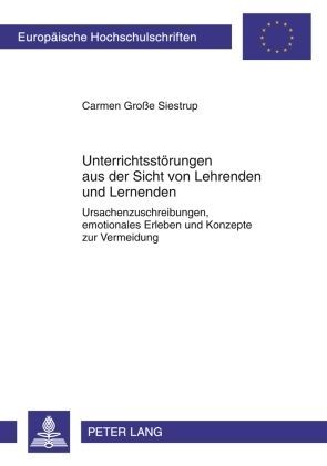 Produktbild: Unterrichtsst&ouml;rungen aus der Sicht von Lehrenden und Lernenden