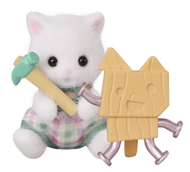 Produktbild: Sylvanian Families 5823 - Baustelle, Sammelfigur Baby Builders Series, 1 St&uuml;ck sortiert