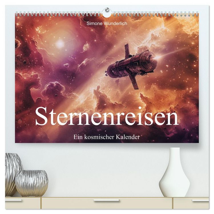 Produktbild: Sternenreisen - Ein kosmischer Kalender (hochwertiger Premium Wandkalender 2026 DIN A2 quer), Kunstdruck in Hochglanz