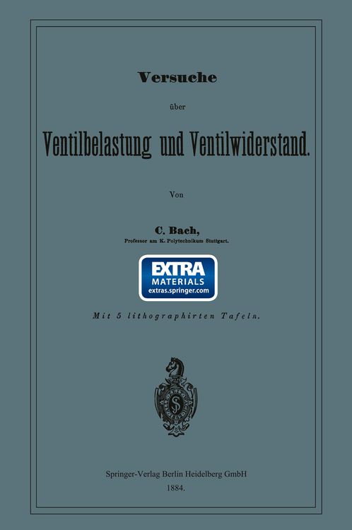 Produktbild: Versuche &uuml;ber Ventilbelastung und Ventilwiderstand