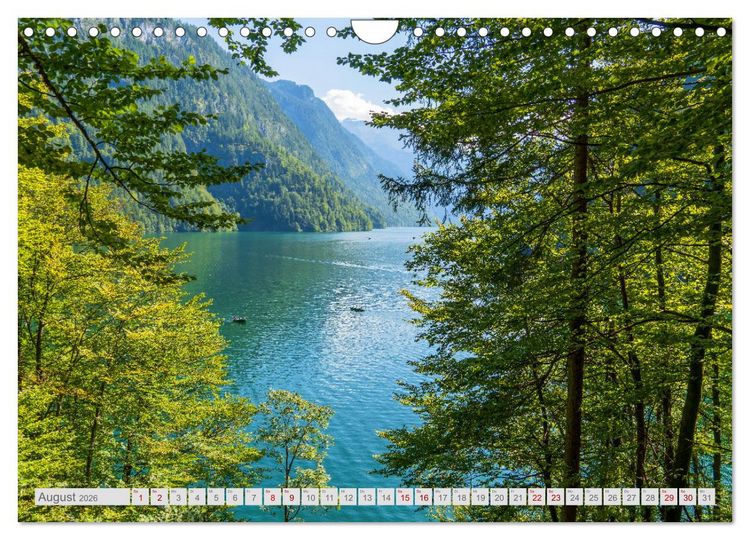 Produktbild: Malerische Seen in Bayern (Wandkalender 2026 DIN A4 quer), CALVENDO Monatskalender