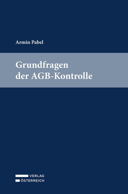 Produktbild: Grundfragen der AGB-Kontrolle