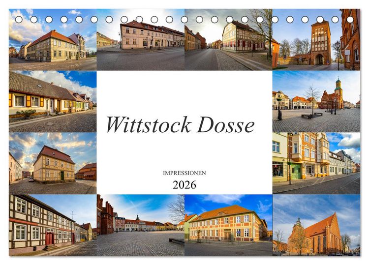 Produktbild: Wittstock Dosse Impressionen (Tischkalender 2026 DIN A5 quer), CALVENDO Monatskalender