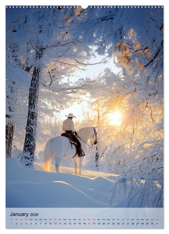 Produktbild: Saddle and Soul (High Quality Premium Wall Calendar 2026 DIN A2 portrait),CALVENDO 12 Month Wall Calendar