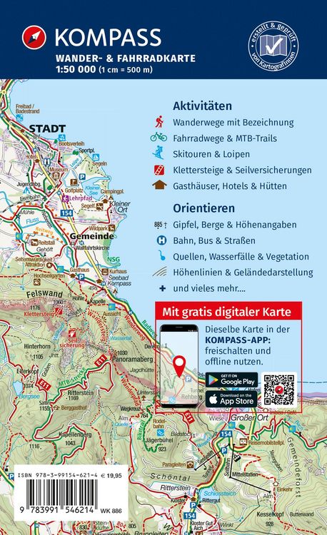 Produktbild: KOMPASS Wanderkarten-Set 886 Schwarzwald Nord (2 Karten) 1:50.000