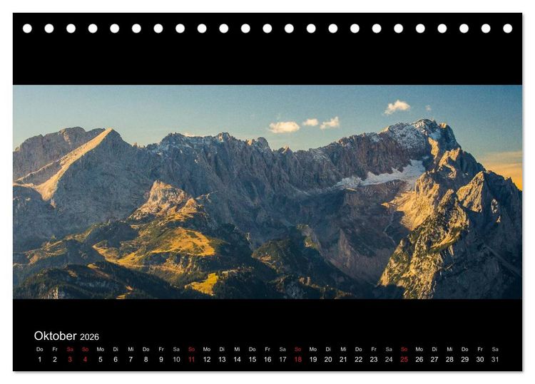 Produktbild: Alpenrand zwischen Isar und Lech (Tischkalender 2026 DIN A5 quer), CALVENDO Monatskalender