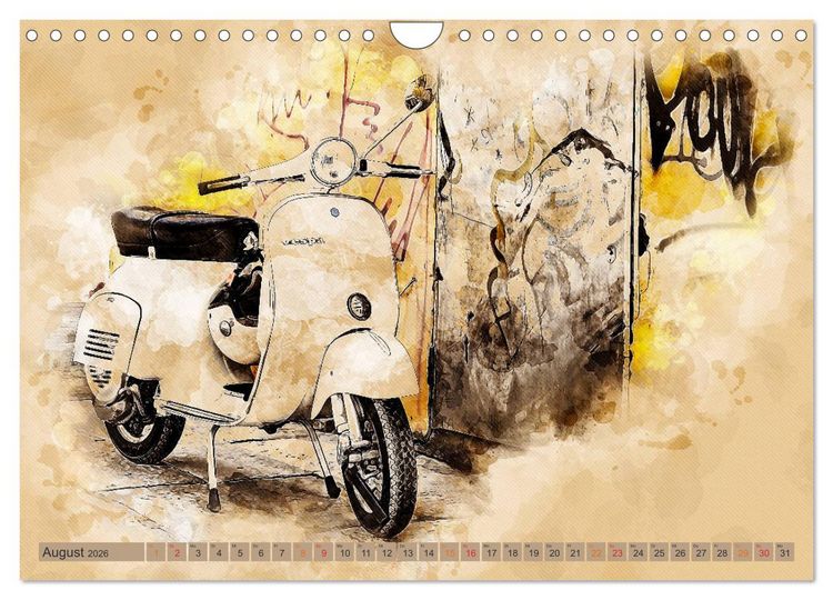 Produktbild: Mototrroller - Vesparade (Wandkalender 2026 DIN A4 quer), CALVENDO Monatskalender