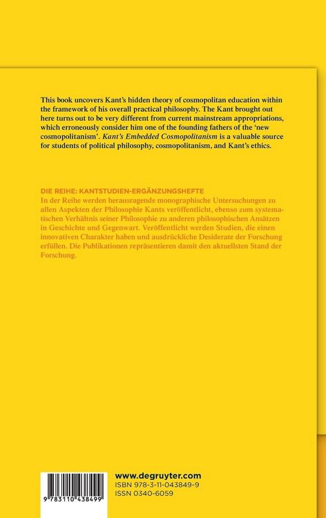 Produktbild: Kant&rsquo;s Embedded Cosmopolitanism