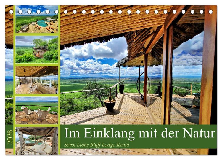 Produktbild: Im Einklang mit der Natur - Soroi Lions Bluff Lodge Kenia (Tischkalender 2026 DIN A5 quer), CALVENDO Monatskalender
