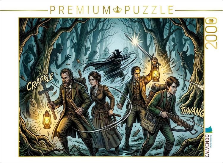 Produktbild: CALVENDO Puzzle Dracula schl&auml;gt aus der Dunkelheit zu | 2000 Teile Lege-Gr&ouml;&szlig;e 90x67cm Foto-Puzzle f&uuml;r gl&uuml;ckliche Stunden
