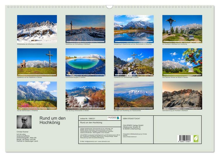 Produktbild: Rund um den Hochk&ouml;nig (Wandkalender 2026 DIN A2 quer), CALVENDO Monatskalender
