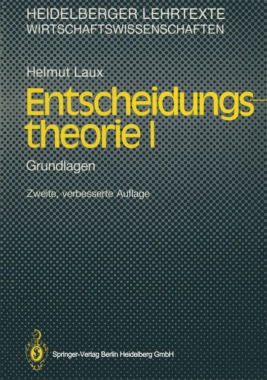 Produktbild: Entscheidungstheorie I