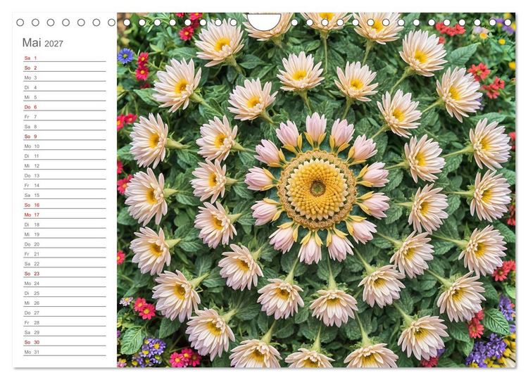 Produktbild: Natural Mandalas - Kraftvolle KI Mandalas aus Naturmaterialien (Wandkalender 2027 DIN A4 quer), CALVENDO Monatskalender