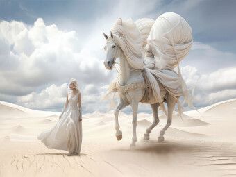 Produktbild: CALVENDO Puzzle Surrealismus trifft Pferdefans | 1000 Teile Lege-Gr&ouml;&szlig;e 64x48cm Foto-Puzzle f&uuml;r gl&uuml;ckliche Stunden
