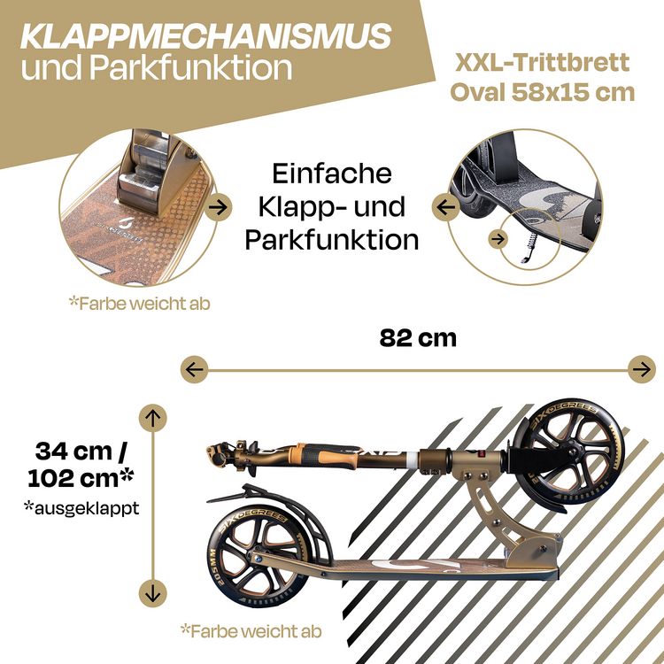 Produktbild: SIX DEGREES Alu Scooter Air 205 mm gold