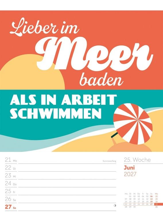 Produktbild: Klartext Spr&uuml;chekalender Wochenplaner 2027