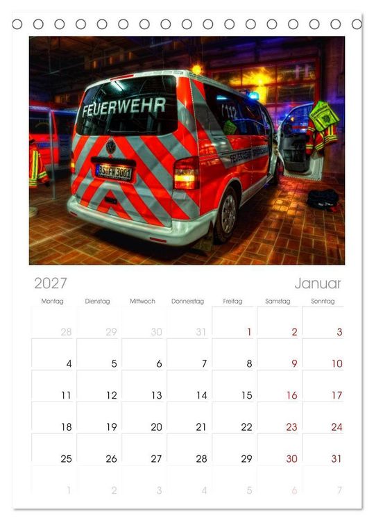 Produktbild: Tischplaner 2027 - Berufsfeuerwehr Braunschweig (A5 Tischkalender zum Aufstellen) CALVENDO