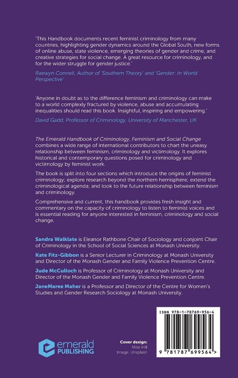 Produktbild: The Emerald Handbook of Feminism, Criminology and Social Change