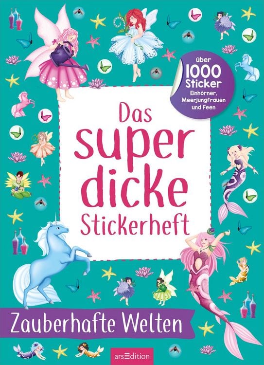 Produktbild: Das superdicke Stickerheft &ndash; Zauberhafte Welten