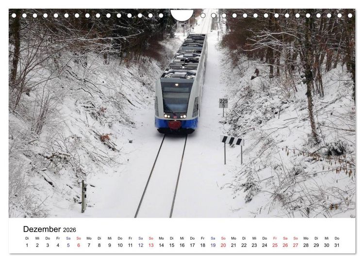 Produktbild: Eisenbahnen auf Usedom (Wandkalender 2026 DIN A4 quer), CALVENDO Monatskalender