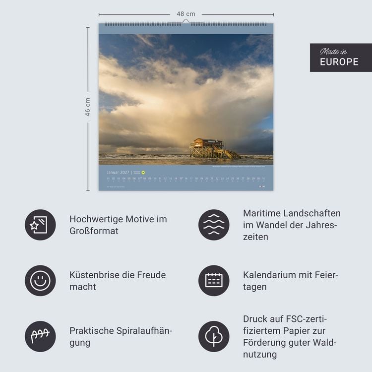 Produktbild: Nationalpark Wattenmeer Edition Kalender 2027 - Martin Stock