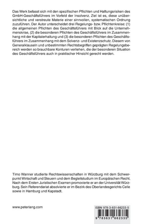 Produktbild: Die GmbH in der Krise