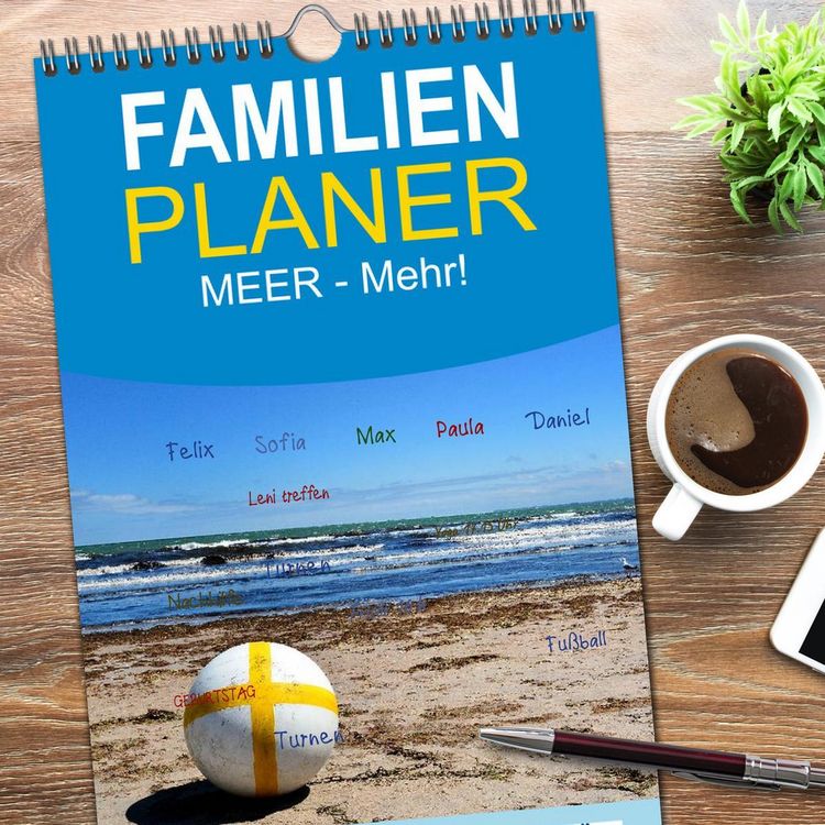 Produktbild: Familienplaner 2026 - MEER - Mehr! mit 5 Spalten (Wandkalender, 21 x 45 cm) CALVENDO
