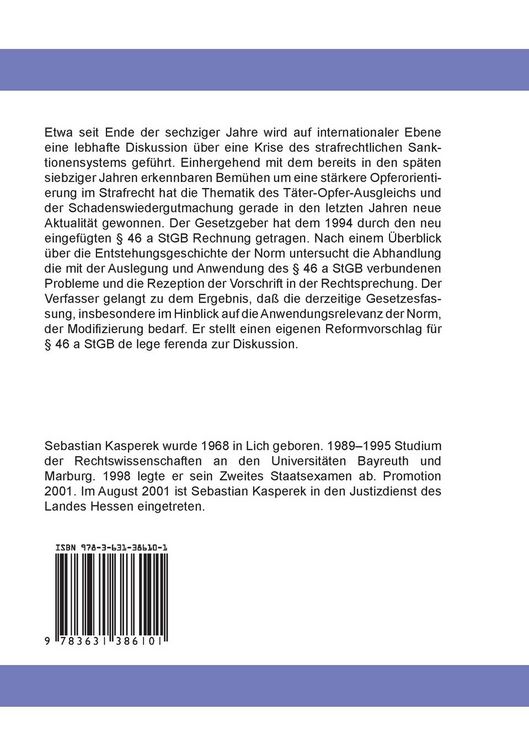 Produktbild: Zur Auslegung und Anwendung des &sect; 46 a StGB