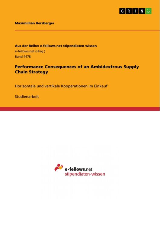 Produktbild: Performance Consequences of an Ambidextrous Supply Chain Strategy