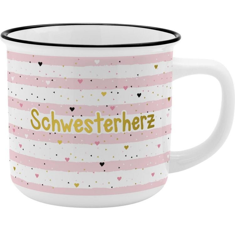 Produktbild: Gruss & Co 46978 Becher Schwesterherz, New Bone China Porzellan, 35 cl