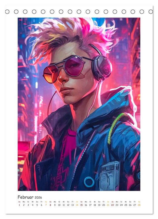 Produktbild: Coole Cyber Boys (Tischkalender 2026 DIN A5 hoch), CALVENDO Monatskalender