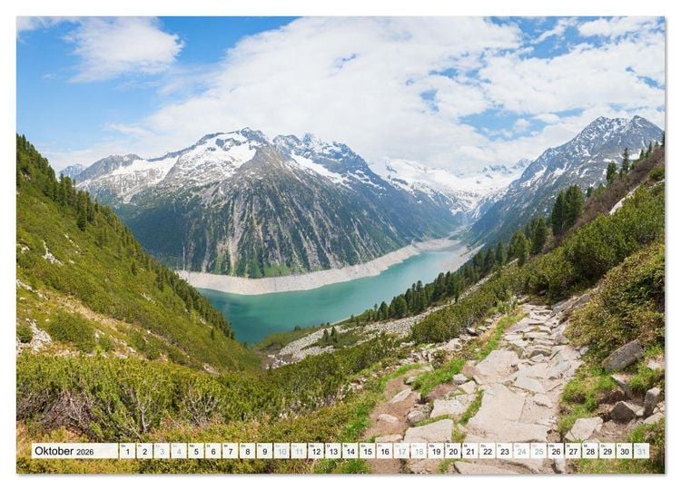 Produktbild: Zillertal - Bergidylle rund um Mayrhofen 2026 (Wandkalender 2026 DIN A3 quer), CALVENDO Monatskalender