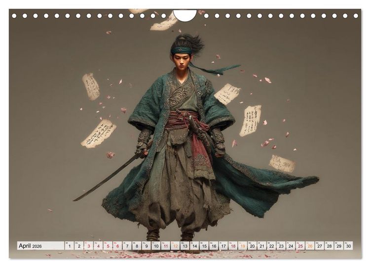 Produktbild: Die Seele des Schwertes &ndash; Samurai im Bild (Wandkalender 2026 DIN A4 quer), CALVENDO Monatskalender