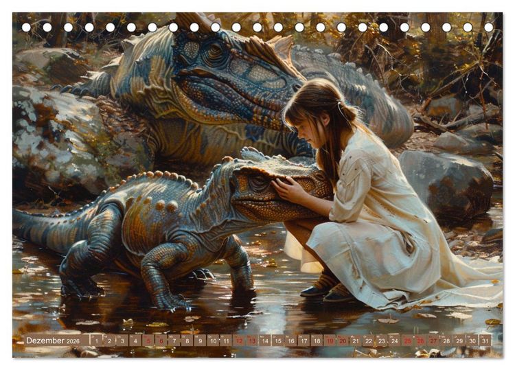 Produktbild: Meine Freunde sind Dinosaurier (Tischkalender 2026 DIN A5 quer), CALVENDO Monatskalender