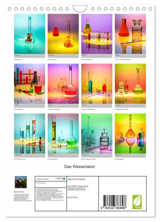 Produktbild: Das Wasserlabor (Wandkalender 2026 DIN A4 hoch), CALVENDO Monatskalender