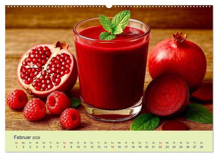 Produktbild: Gesunde Smoothies (Wandkalender 2026 DIN A2 quer), CALVENDO Monatskalender