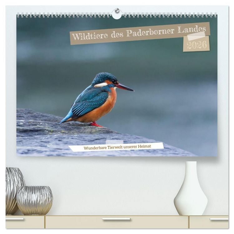 Produktbild: Wildtiere des Paderborner Landes (hochwertiger Premium Wandkalender 2026 DIN A2 quer), Kunstdruck in Hochglanz