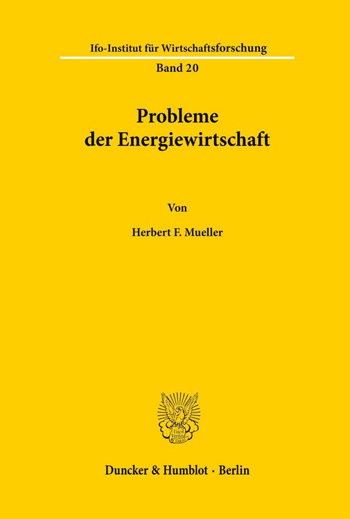 Produktbild: Probleme der Energiewirtschaft.