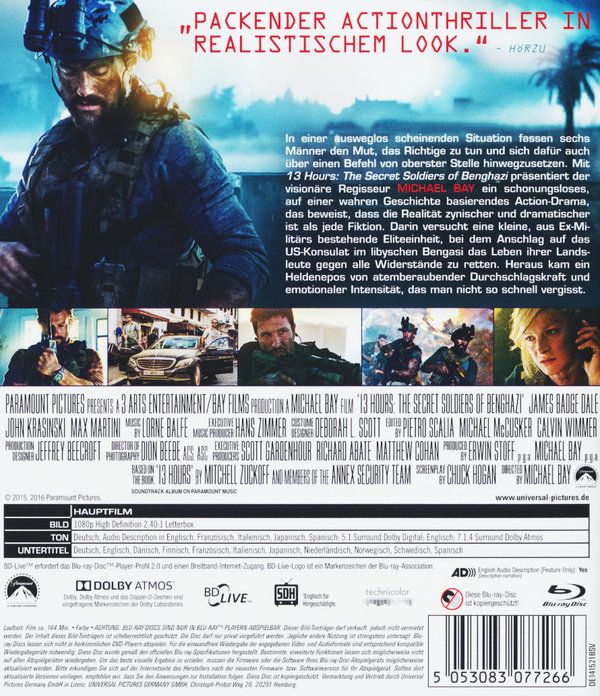 Produktbild: 13 Hours - The Secret Soldiers of Benghazi