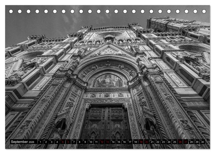 Produktbild: Toscana - monocromatico (Tischkalender 2026 DIN A5 quer), CALVENDO Monatskalender