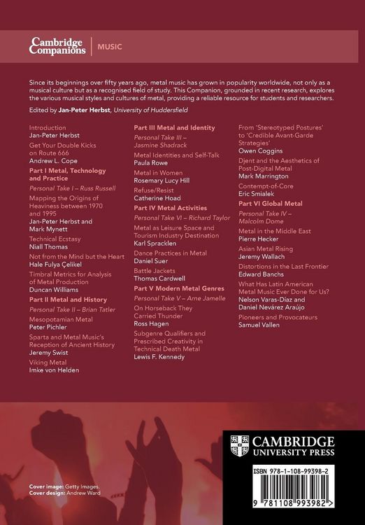 Produktbild: The Cambridge Companion to Metal Music