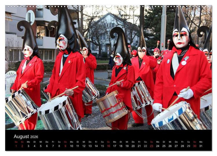 Produktbild: BASLER FASNACHT &ndash; Faszinierendes, schweizerisch regionales Brauchtum. (Wandkalender 2026 DIN A2 quer), CALVENDO Monatskalender