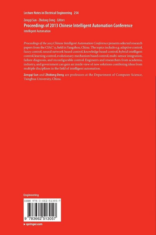 Produktbild: Proceedings of 2013 Chinese Intelligent Automation Conference