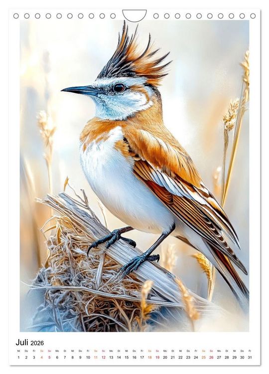 Produktbild: V&ouml;gel - gefiederte Freunde in unserem Garten (Wandkalender 2026 DIN A4 hoch), CALVENDO Monatskalender